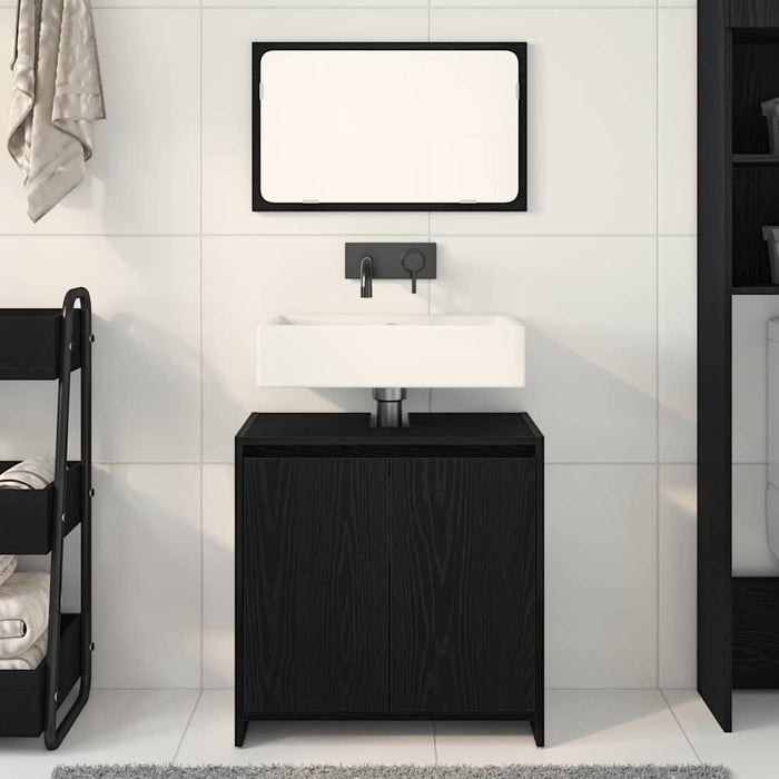 Dulap de Baie cu ușă Stejar Negru 60 x 33 x 61 cm Lemn compozit - WALTI WALTI