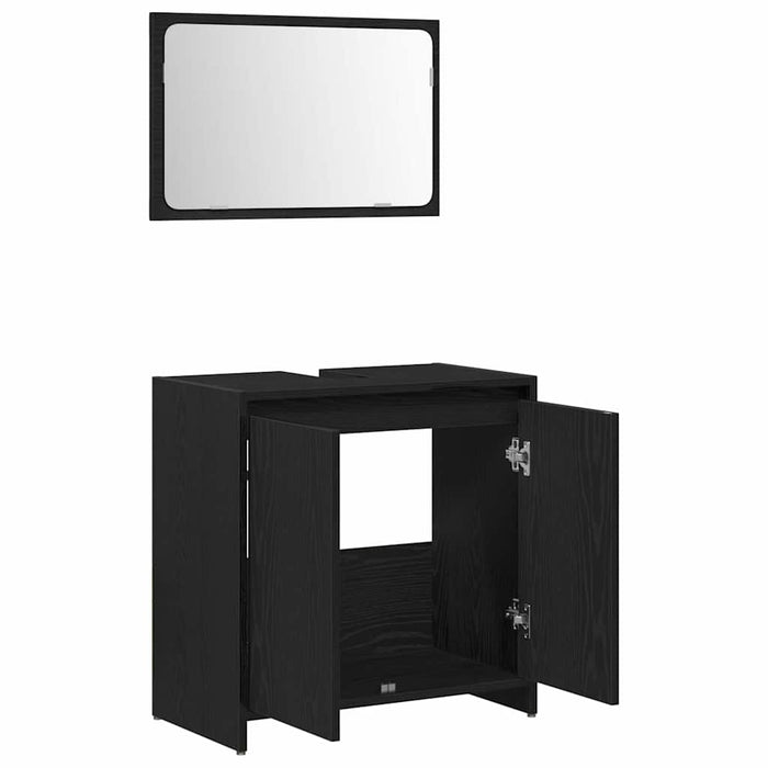 Dulap de Baie cu ușă Stejar Negru 60 x 33 x 61 cm Lemn compozit - WALTI WALTI
