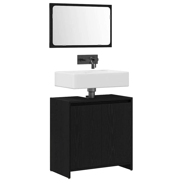 Dulap de Baie cu ușă Stejar Negru 60 x 33 x 61 cm Lemn compozit - WALTI WALTI