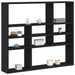 Raft de perete, stejar negru, 90x16x78 cm, lemn prelucrat - WALTI WALTI