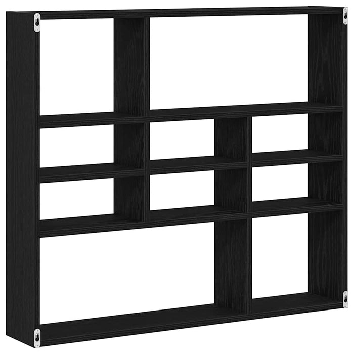 Raft de perete, stejar negru, 90x16x78 cm, lemn prelucrat - WALTI WALTI