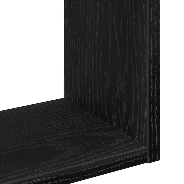 Raft de perete, stejar negru, 90x16x78 cm, lemn prelucrat - WALTI WALTI