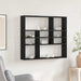 Raft de perete, stejar negru, 90x16x78 cm, lemn prelucrat - WALTI WALTI