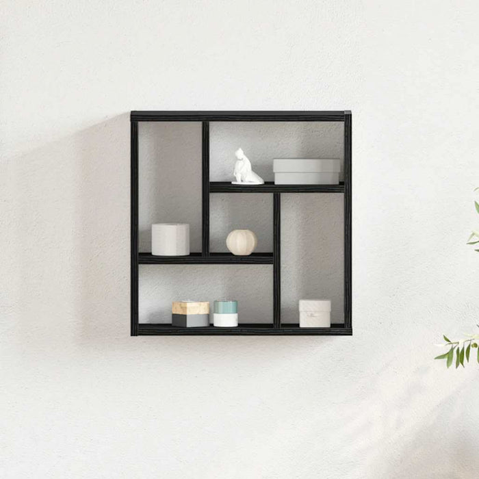 Raft de perete Stejar negru 45x16x45 cm Lemn prelucrat - WALTI WALTI