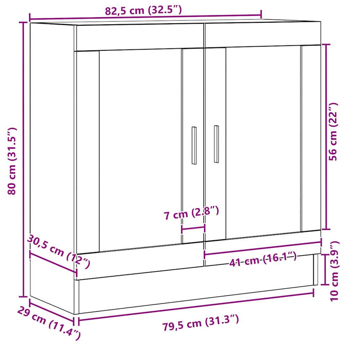 Dulap pentru cărți Stejar negru 82.5 x 30.5 x 80 cm - WALTI WALTI