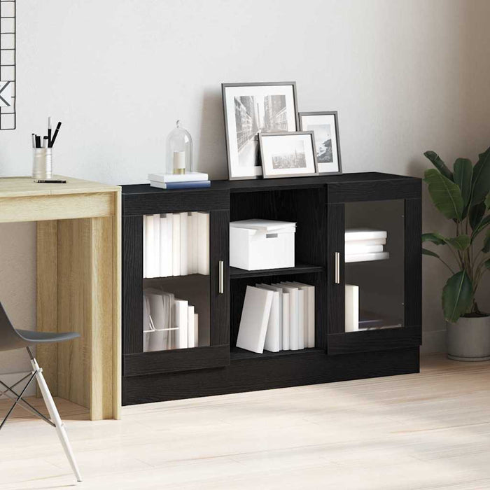 Bufet Stejar Negru 120 x 30,5 x 70 cm Lemn compozit - WALTI WALTI