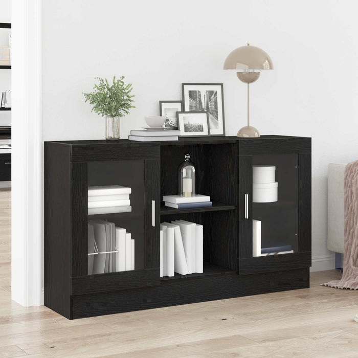 Bufet Stejar Negru 120 x 30,5 x 70 cm Lemn compozit - WALTI WALTI