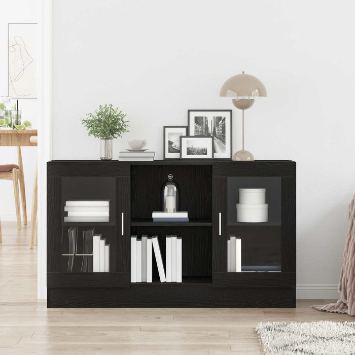 Bufet Stejar Negru 120 x 30,5 x 70 cm Lemn compozit - WALTI WALTI
