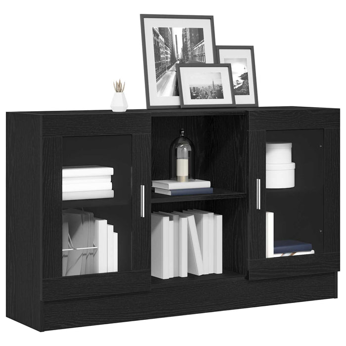 Bufet Stejar Negru 120 x 30,5 x 70 cm Lemn compozit - WALTI WALTI