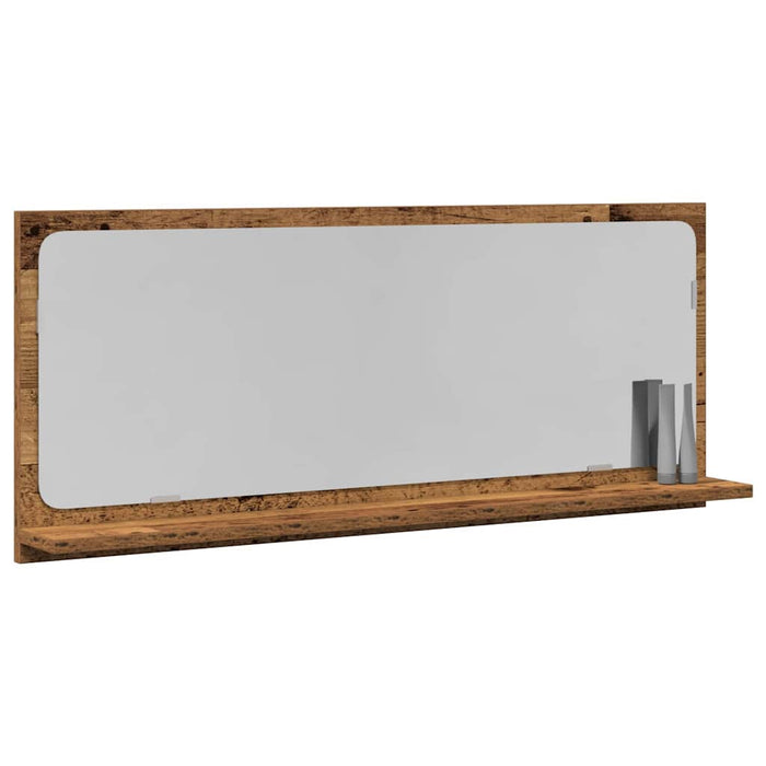 Raft cu Oglindă Lemn vechi 90 x 10,5 x 37 cm Lemn compozit - WALTI WALTI