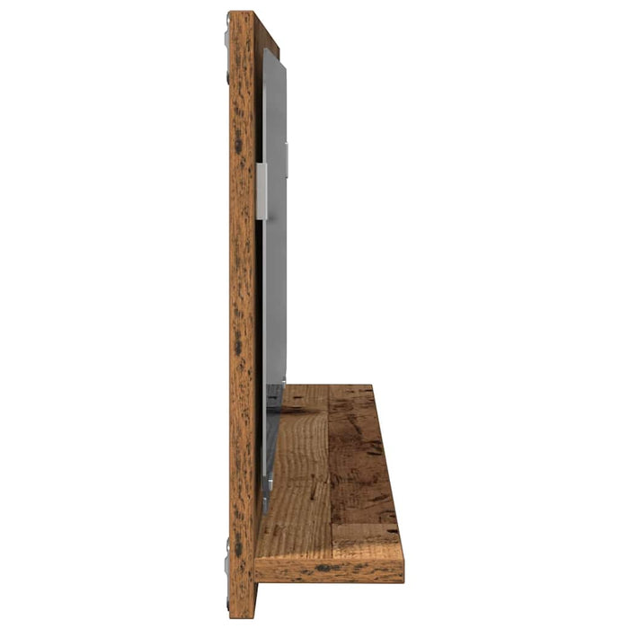 Raft cu Oglindă Lemn vechi 90 x 10,5 x 37 cm Lemn compozit - WALTI WALTI