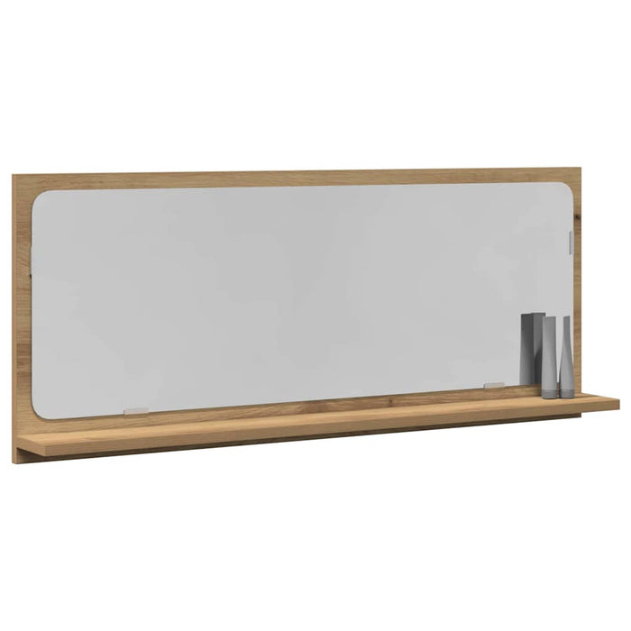 Raft cu Oglindă cu raft stejar artizanal 90 x 10,5 x 37 cm - WALTI WALTI