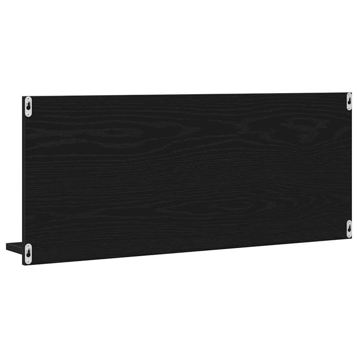 Raft cu Oglindă Stejar Negru 90 x 10,5 x 37 cm Lemn compozit - WALTI WALTI
