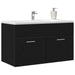 Dulap cu Chiuvetă Stejar Negru 90 x 38.5 x 46 cm Lemn compozit - WALTI WALTI