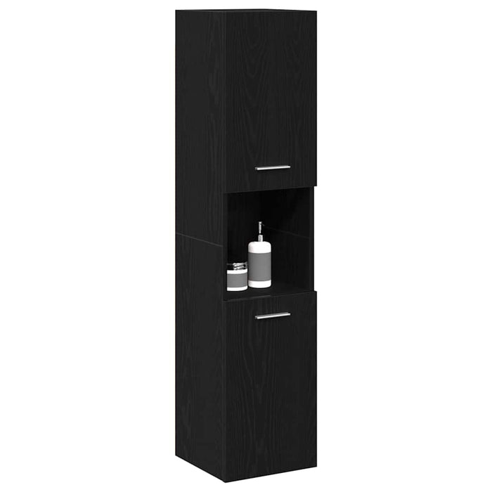 Dulap de Baie Stejar Negru 30 x 30 x 130 cm Lemn compozit - WALTI WALTI