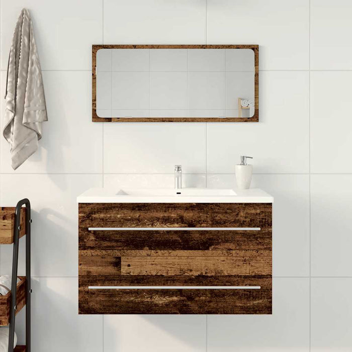 Dulap pentru chiuvetă de baie, lemn vechi, 80x38,5x48 cm, lemn prelucrat - WALTI WALTI