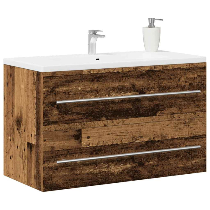 Dulap pentru chiuvetă de baie, lemn vechi, 80x38,5x48 cm, lemn prelucrat - WALTI WALTI