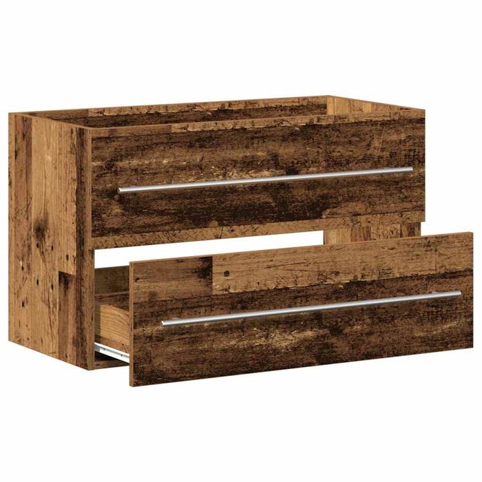 Dulap pentru chiuvetă de baie, lemn vechi, 80x38,5x48 cm, lemn prelucrat - WALTI WALTI