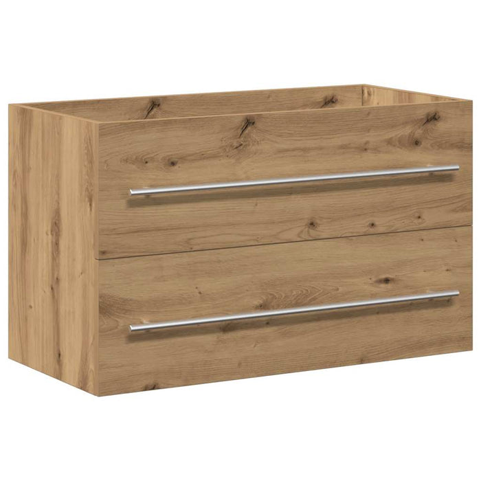 Dulap chiuvetă baie, stejar artizanal, 80x38,5x48 cm, lemn prelucrat - WALTI WALTI