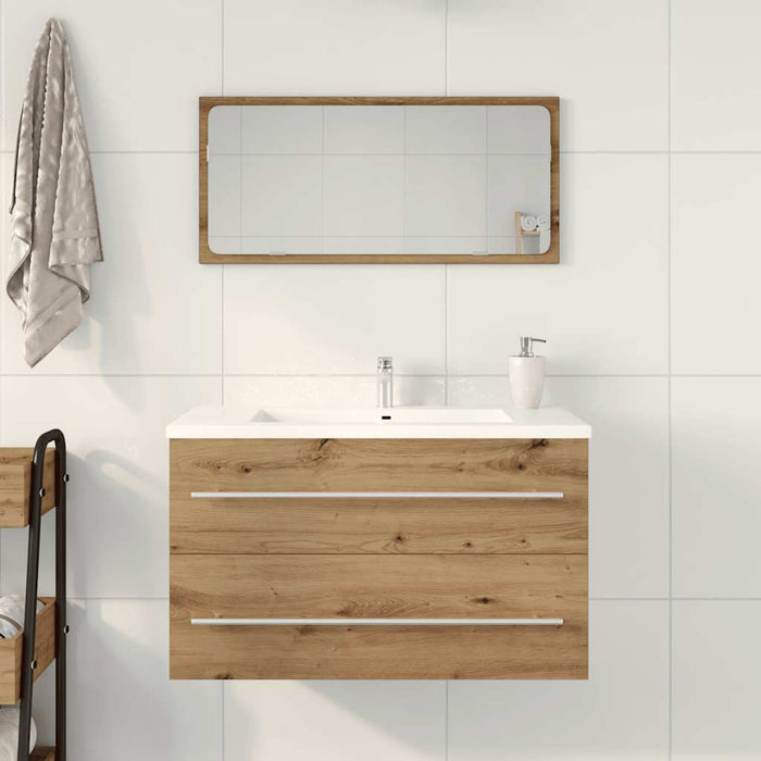 Dulap chiuvetă baie, stejar artizanal, 80x38,5x48 cm, lemn prelucrat - WALTI WALTI