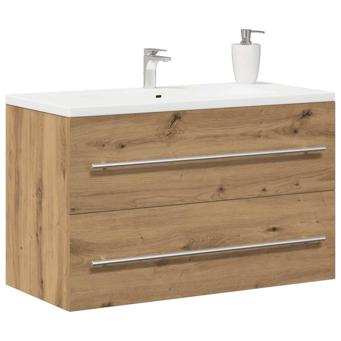Dulap chiuvetă baie, stejar artizanal, 80x38,5x48 cm, lemn prelucrat - WALTI WALTI