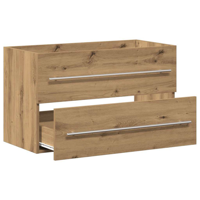 Dulap chiuvetă baie, stejar artizanal, 80x38,5x48 cm, lemn prelucrat - WALTI WALTI