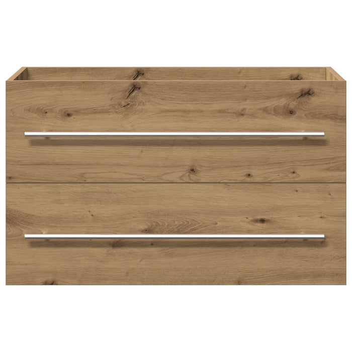 Dulap chiuvetă baie, stejar artizanal, 80x38,5x48 cm, lemn prelucrat - WALTI WALTI