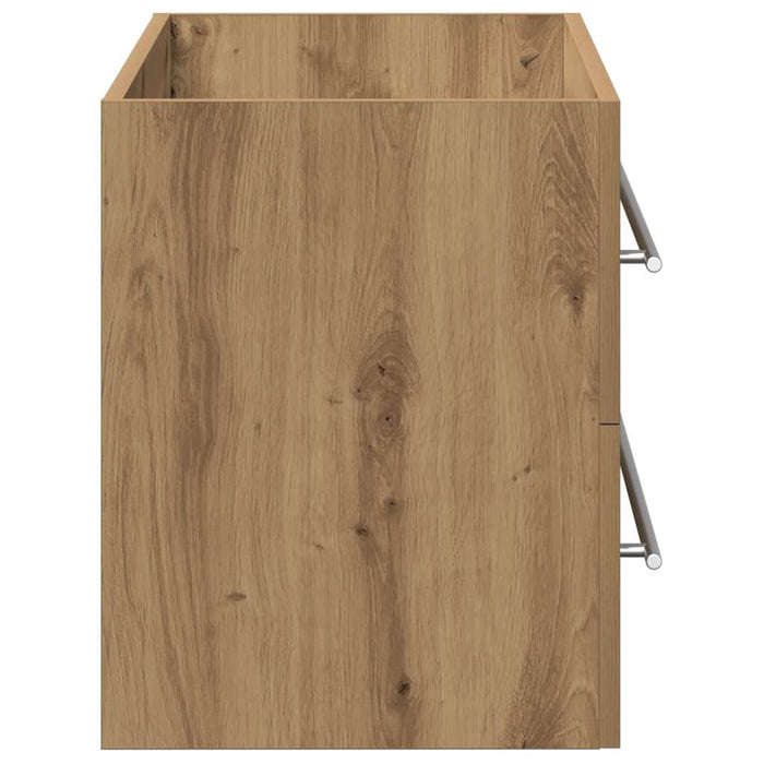 Dulap chiuvetă baie, stejar artizanal, 80x38,5x48 cm, lemn prelucrat - WALTI WALTI
