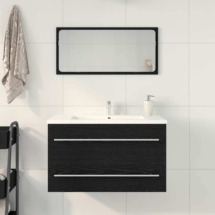 Dulap chiuvetă stejar negru 80x38,5x48 cm lemn prelucrat - WALTI WALTI