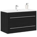 Dulap chiuvetă stejar negru 80x38,5x48 cm lemn prelucrat - WALTI WALTI