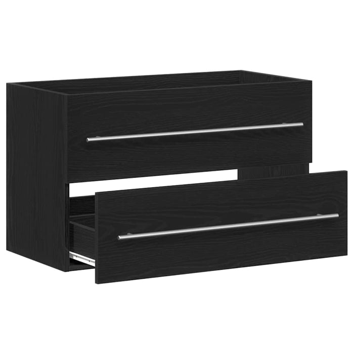 Dulap chiuvetă stejar negru 80x38,5x48 cm lemn prelucrat - WALTI WALTI