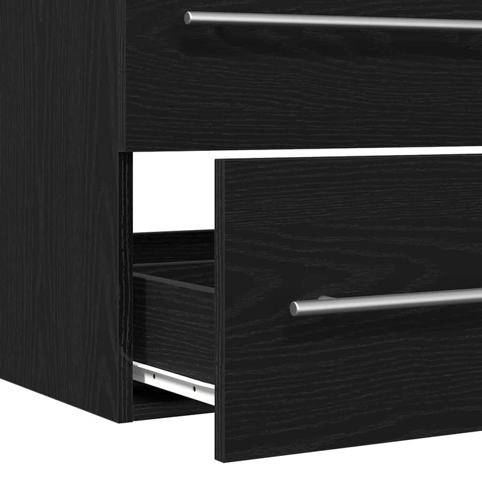 Dulap chiuvetă stejar negru 80x38,5x48 cm lemn prelucrat - WALTI WALTI