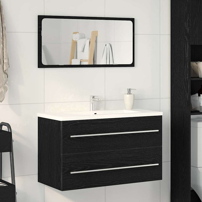 Dulap chiuvetă stejar negru 80x38,5x48 cm lemn prelucrat - WALTI WALTI