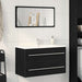 Dulap chiuvetă stejar negru 80x38,5x48 cm lemn prelucrat - WALTI WALTI