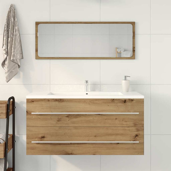 Dulap chiuvetă baie, stejar artizanal, 100x38,5x48 cm, lemn prelucrat - WALTI WALTI