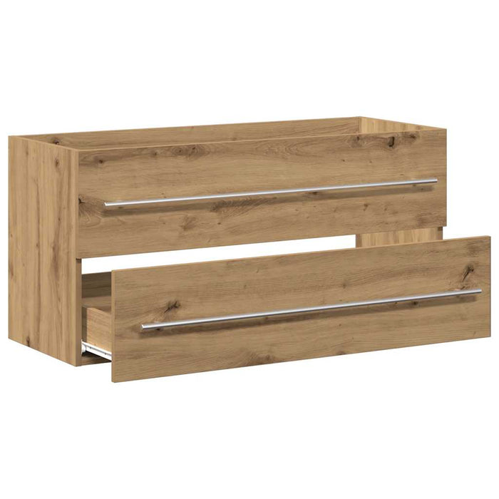 Dulap chiuvetă baie, stejar artizanal, 100x38,5x48 cm, lemn prelucrat - WALTI WALTI