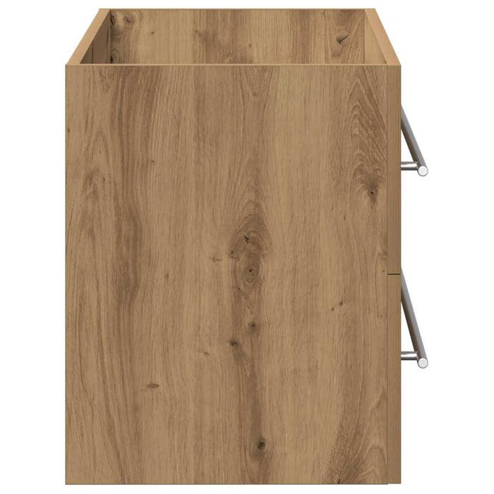 Dulap chiuvetă baie, stejar artizanal, 100x38,5x48 cm, lemn prelucrat - WALTI WALTI