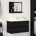 Oglindă de baie Stejar negru 60x10,5x45 cm lemn prelucrat - WALTI WALTI