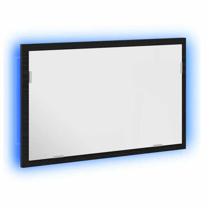 Oglindă de baie cu lumini LED, stejar negru, 60x8,5x37 cm - WALTI WALTI