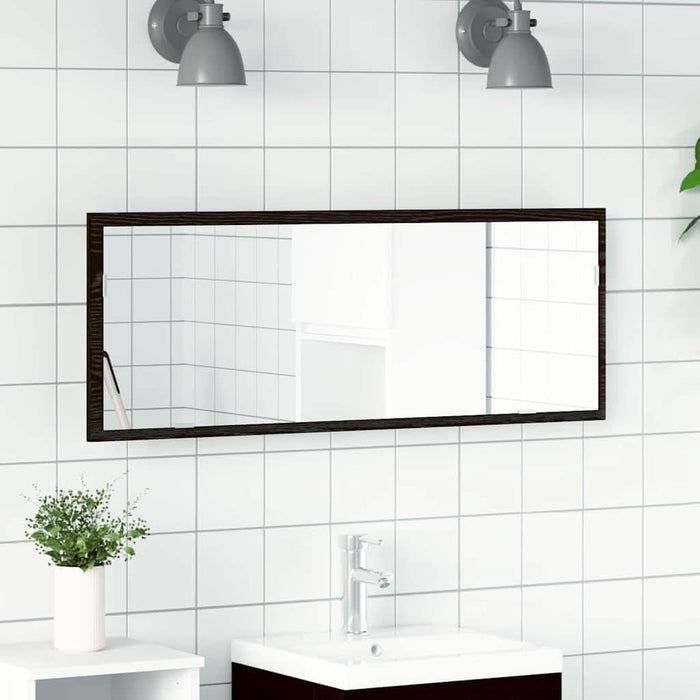 Oglindă de baie cu LED Pe perete Stejar negru 100 x 8.5 x 37 cm - WALTI WALTI