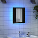 Dulap cu oglindă pentru baie cu LED, stejar negru, 40x12x45 cm, lemn prelucrat - WALTI WALTI