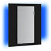 Dulap cu oglindă pentru baie cu LED, stejar negru, 40x12x45 cm, lemn prelucrat - WALTI WALTI