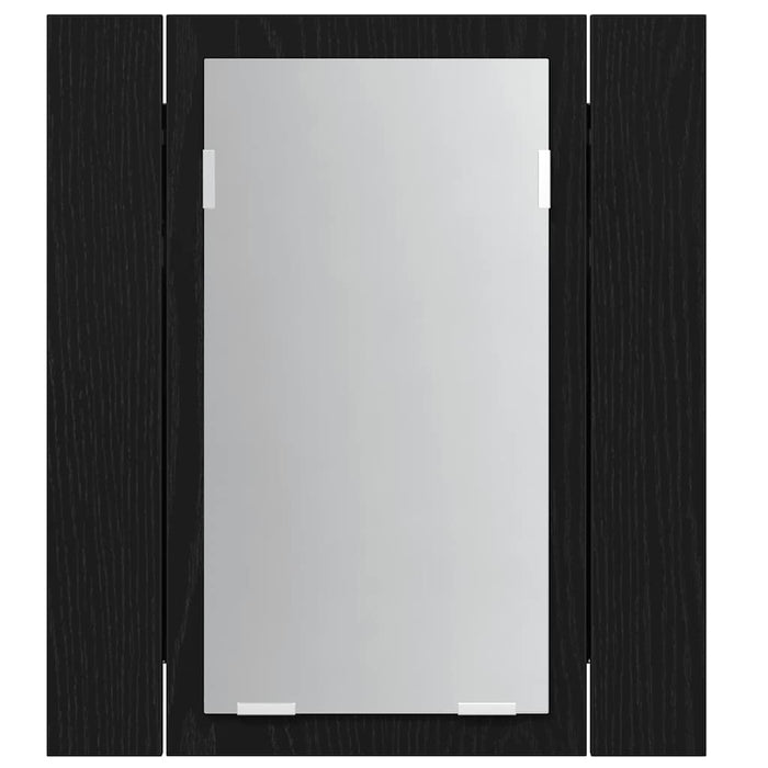 Dulap cu oglindă pentru baie cu LED, stejar negru, 40x12x45 cm, lemn prelucrat - WALTI WALTI