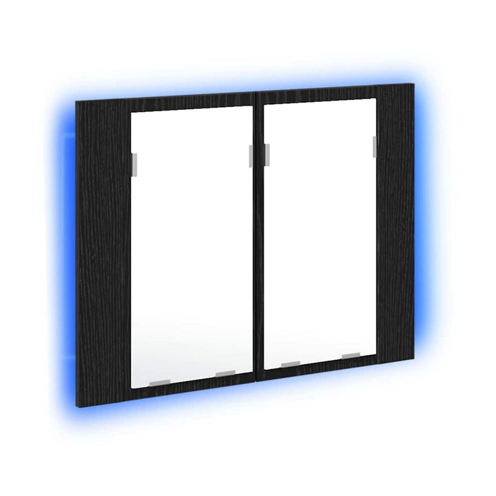 Dulap cu oglindă pentru baie Stejar negru 60 x 12 x 45 cm - WALTI WALTI