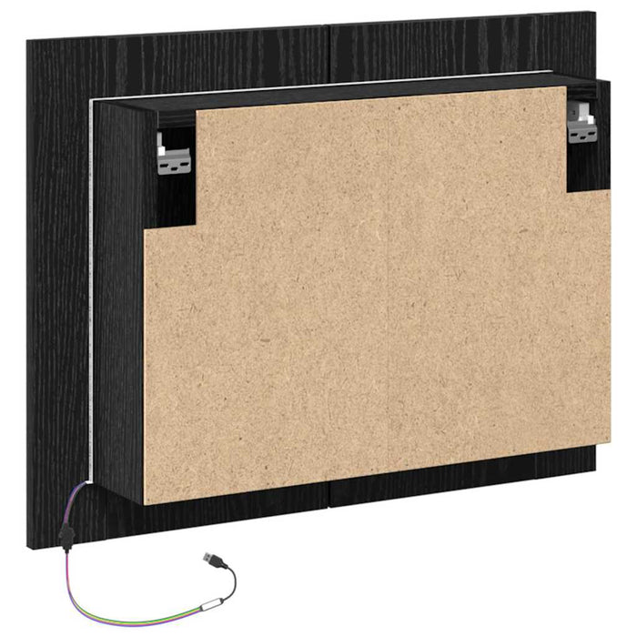 Dulap cu oglindă pentru baie Stejar negru 60 x 12 x 45 cm - WALTI WALTI