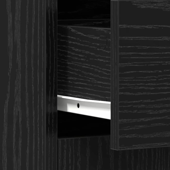 Dulap pentru Baie cu sertar cu ușă Stejar Negru 60 x 33 x 80 cm - WALTI WALTI