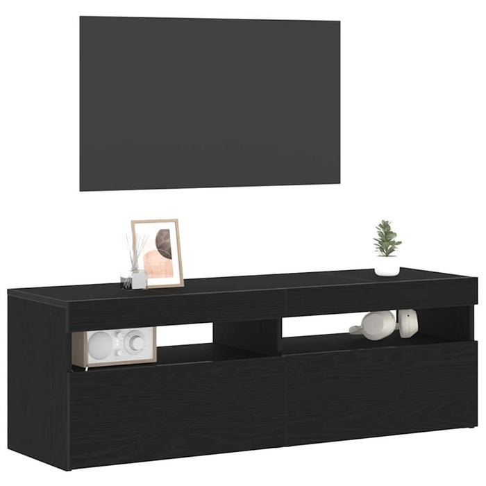 Cabinet TV Stejar Negru 120 x 35 x 40 cm Lemn compozit - WALTI WALTI