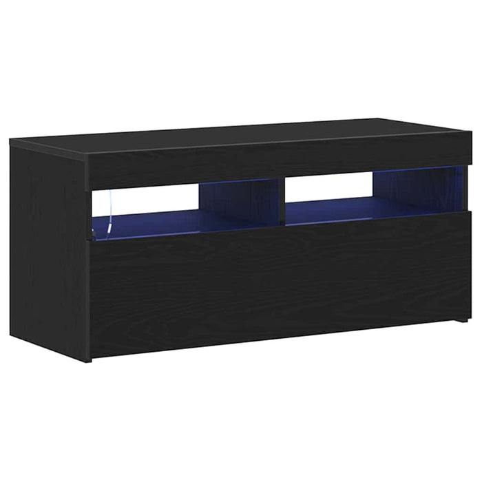 Cabinet TV Stejar Negru 90 x 35 x 40 cm Lemn compozit - WALTI WALTI