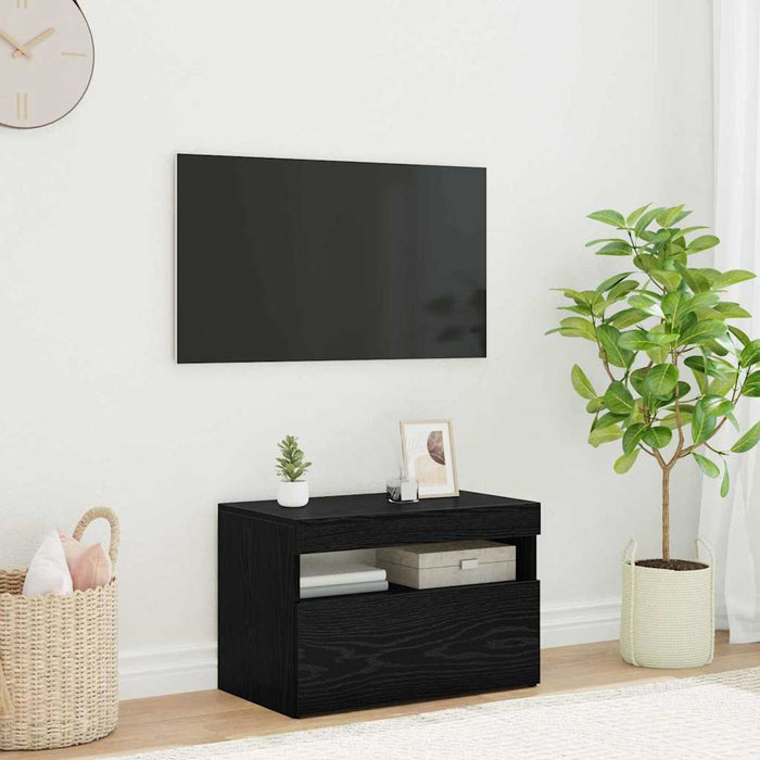 Cabinet TV Stejar Negru 60 x 35 x 40 cm Lemn compozit - WALTI WALTI