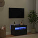 Cabinet TV Stejar Negru 60 x 35 x 40 cm Lemn compozit - WALTI WALTI